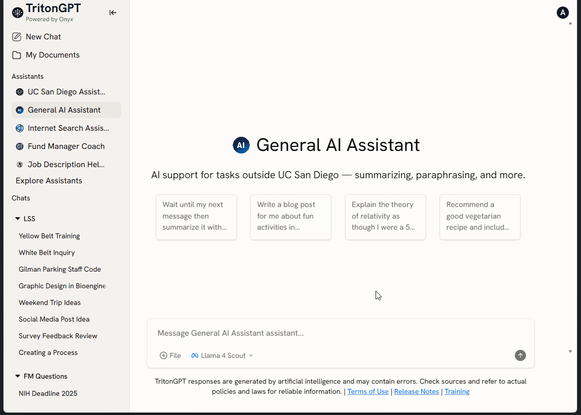 Example of changing models in TritonGPT