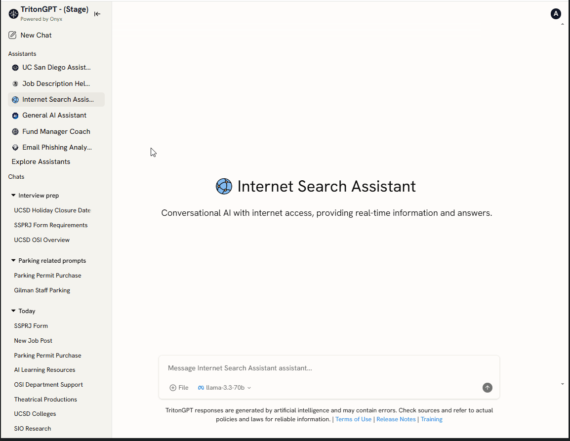 Example of the Assistant selection and pin functions